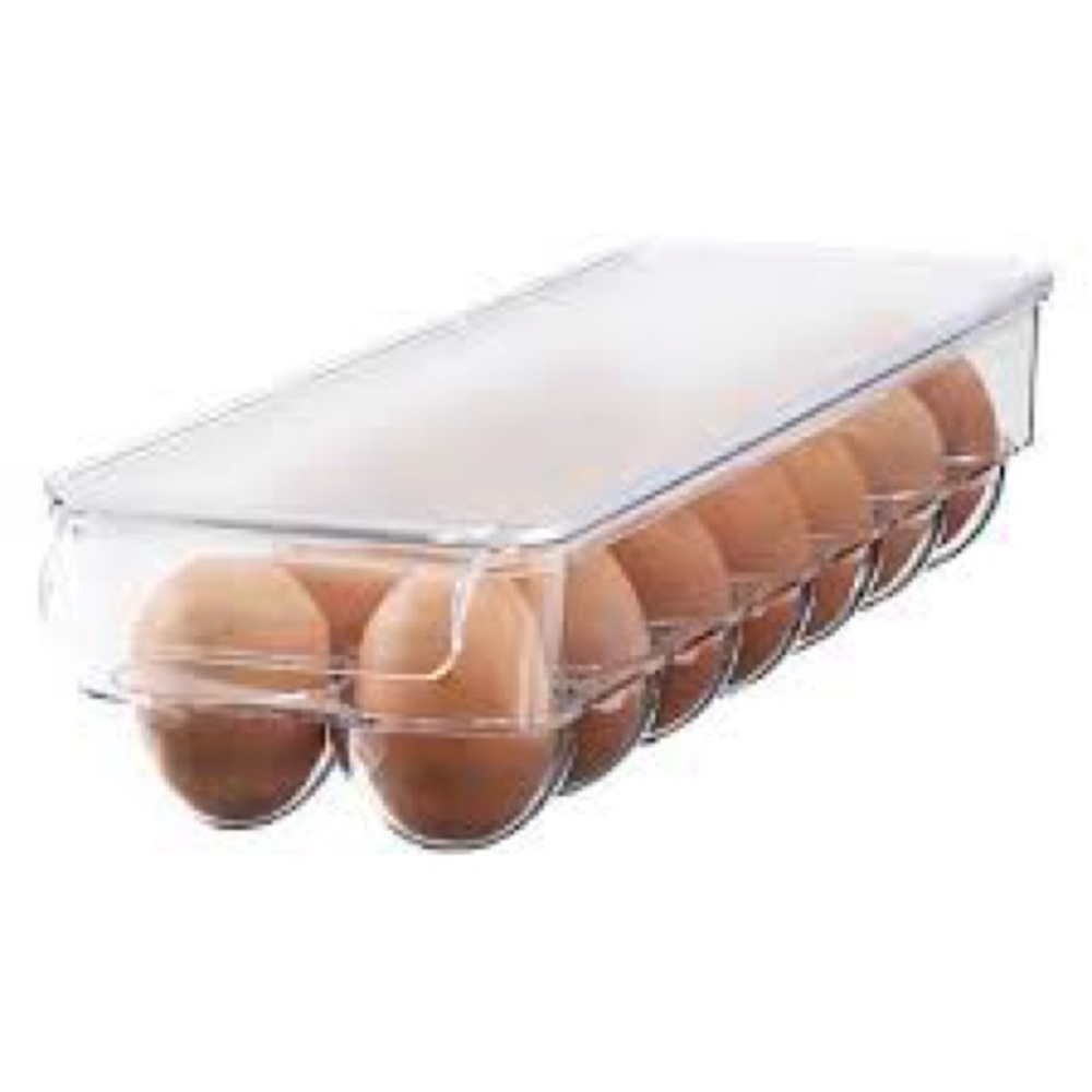 NEW IN PACKAGING Croton Transparent 
Egg Tray 4.5 x 14.7 x 3.0 in hold 14 eggs